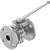 Ball valve Series: VZBF Stainless steel/PTFE Handle PN20 Flange 1" (25)